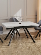 Мрамор белый/черный матовый