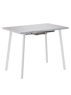 Стол раздвижной «ТИТО», d=960(1560)×600 мм, цвет белый мрамор/белый матовый - Фото 2