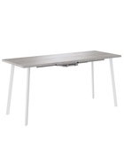 Стол раздвижной «ТИТО», d=960(1560)×600 мм, цвет сосна касцина/белый матовый - Фото 3