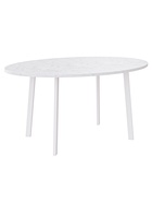 Стол "ОЛСЕН" раздвижной, D-1500/1950×1050, мрамор белый, опора "титан" белый матовый - Фото 2