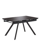 Стол раздвижной «РЕРУМ», d=1400(1980)×900 мм, цвет керамогранит камень чёрный/чёрный матовый - Фото 2