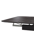 Стол раздвижной «РЕРУМ», d=1400(1980)×900 мм, цвет керамогранит камень чёрный/чёрный матовый - Фото 4