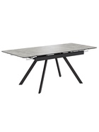Стол раздвижной «РЕРУМ», d=1400(1980)×900 мм, цвет керамогранит серый мрамор/чёрный матовый - Фото 3