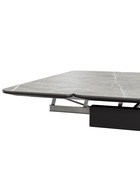 Стол раздвижной «РЕРУМ», d=1400(1980)×900 мм, цвет керамогранит серый мрамор/чёрный матовый - Фото 4