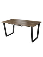 Стол раздвижной «АТЛАНТ 09 EGGER», d=1620(2220)×950 мм, цвет дуб галифакс табак/чёрный матовый - Фото 2