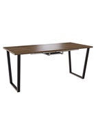 Стол раздвижной «АТЛАНТ 02 EGGER», d=1200(1700)×800 мм, цвет дуб галифакс табак/чёрный матовый - Фото 3