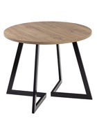 Стол раздвижной «РИМ EGGER, d=940(1390) мм, цвет дуб галифакс табак/чёрный матовый - Фото 2