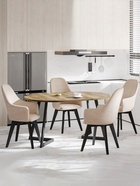 Стол раздвижной «РИМ EGGER», d=1050(1500) мм, цвет дуб галифакс табак/чёрный матовый - Фото 1