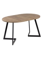 Стол раздвижной «РИМ EGGER», d=1050(1500) мм, цвет дуб галифакс табак/чёрный матовый - Фото 3