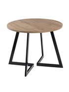 Стол круглый «ГЕРМЕС EGGER», d=1050 мм, цвет дуб галифакс табак/чёрный матовый - Фото 2