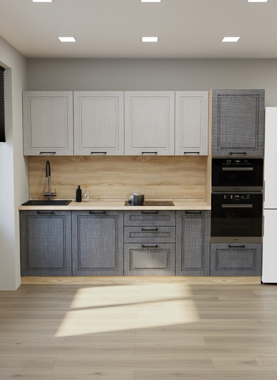 Кухонный гарнитур прямой «Аликанте 32», 2800 мм, цвет чесура светлая/чесура тёмная