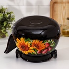 УЦЕНКА Чайник 3.5 л сфер деколь МИКС (корич.) - Фото 4