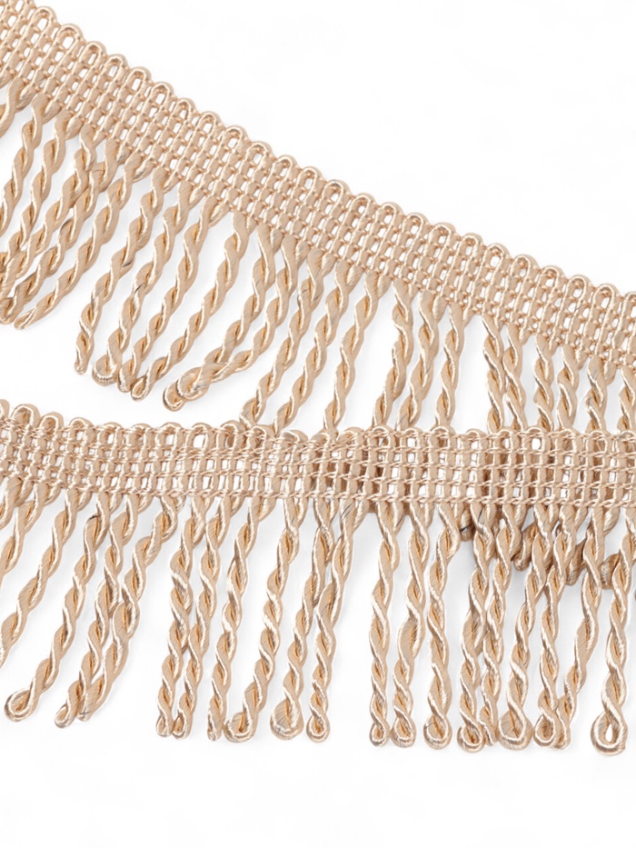 Бахрома жгут, 6.5 см, 20 м±0.5, бежевая - Фото 1