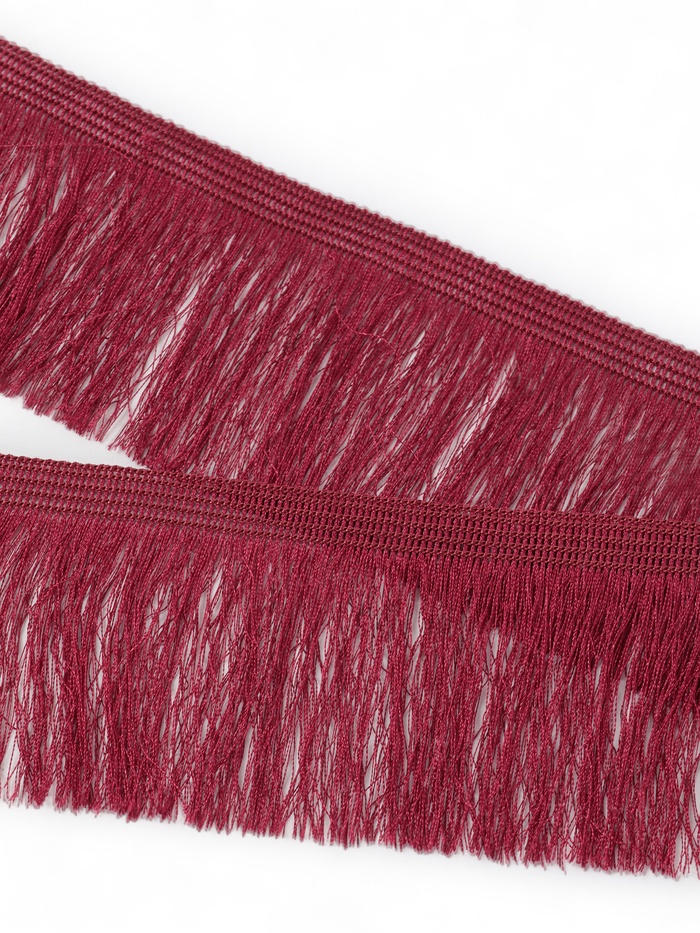 Бахрома одинарная, 6.5 см, 20 м±0.5, бордовая - Фото 1