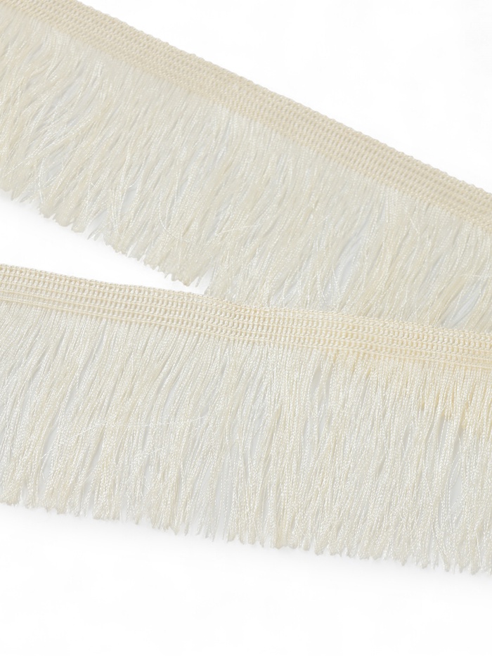 Бахрома одинарная, 6.5 см, 20 м±0.5, молочная - Фото 1