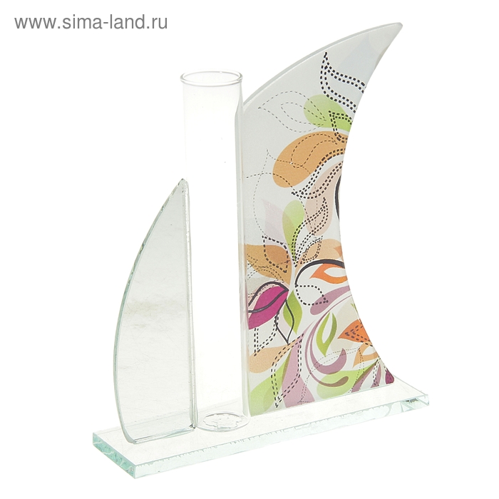 ваза стекло Калипсо открытка 17*16 см лепестки - Фото 1