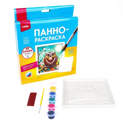 УЦЕНКА Панно-раскраска 15×15 см «Сова» Ирп-026