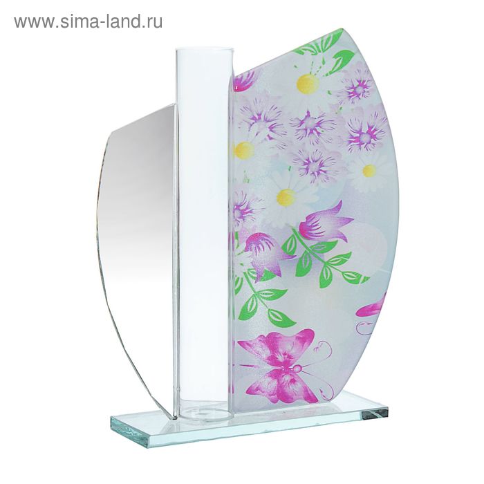 ваза стекло Калипсо открытка 17*16 см гладиолус - Фото 1