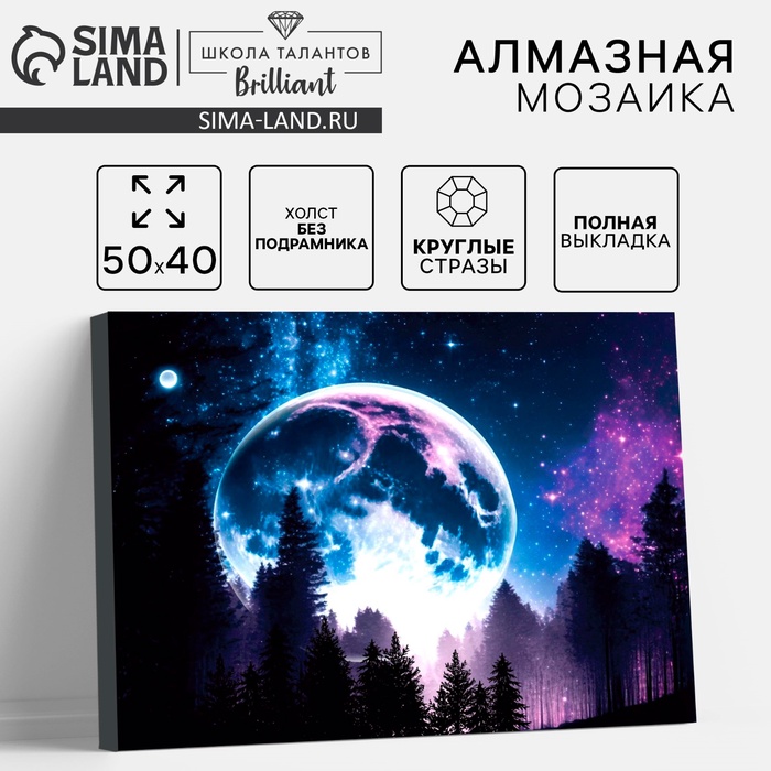 УЦЕНКА Алмазная вышивка полное заполнение «Сказочный лес», на холсте 40×50 см - Фото 1