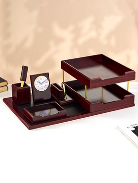 {{photo.Alt || photo.Description || 'УЦЕНКА Набор настольный 5в1 с часами, вишня'}}