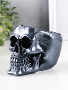 Пепельница для дома «Череп», гипс, 10.5×10×14 см, чёрный 10910345