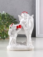 Фигура "Ангел на лошади" 13,5х10х6,5 см, цв. белый - фото 53767398