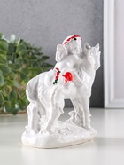 Фигурка гипс «Ангел на лошади и рядом», 13.5×10×6.5 см, белый - Фото 3