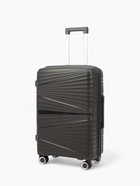 УЦЕНКА Чемодан на колёсах средний 75 л (М), на молнии, кодовый замок, чёрный - Фото 1