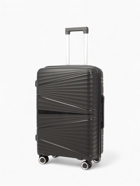 {{photo.Alt || photo.Description || 'УЦЕНКА Чемодан на колёсах средний 75 л (М), на молнии, кодовый замок, чёрный'}}