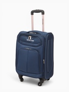 УЦЕНКА Чемодан на колёсах средний 46 л (S), на молнии, кодовый замок, 4 колеса, синий - Фото 1