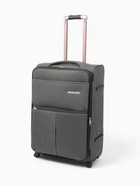 УЦЕНКА Чемодан на колёсах средний 52 л (М), на молнии, с увеличением, кодовый замок, 3 колеса, серый - Фото 1