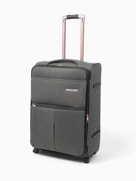 {{photo.Alt || photo.Description || 'УЦЕНКА Чемодан на колёсах средний 52 л (М), на молнии, с увеличением, кодовый замок, 3 колеса, серый'}}