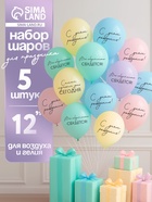 Воздушные шары латексные 12" «Всё обязательно сбудется», 5 шт. - фото 116792797