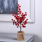 УЦЕНКА Светодиодный куст «Ягоды», 0.35 м, 30 LED, от батареек AAx3, свечение тёплое белое - Фото 2