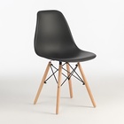 Стул Eames HYH – A304, с деревянными ножками, с спинкой, цвет чёрный (комплект 4 шт) - фото 52524015