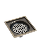 УЦЕНКА Трап ZEIN, 100х100 мм, вертикальный, d=32 мм, нержавеющая сталь, античная бронза - фото 14919164