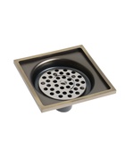 УЦЕНКА Трап ZEIN, 100х100 мм, вертикальный, d=32 мм, нержавеющая сталь, античная бронза - фото 14919165