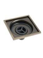 УЦЕНКА Трап ZEIN, 100х100 мм, вертикальный, d=32 мм, нержавеющая сталь, античная бронза - фото 14919166