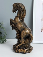Фигура гипс «Конь на дыбах», 21.5×15×36 см, под чёрное золото - фото 7097370