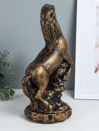 Фигура гипс «Конь на дыбах», 21.5×15×36 см, под чёрное золото 10911847
