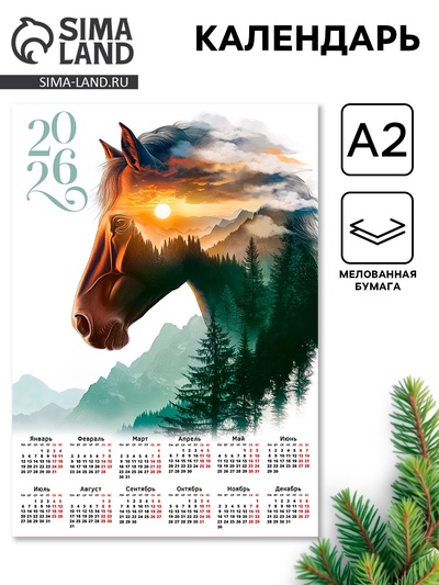 Календарь 2026 настенный «Природа внутри», А2