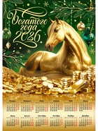 Календарь настенный «Богатого года 2026», А2 (комплект 20 шт) - фото 52746485