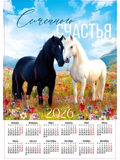Календарь 2026 настенный «Семейного счастья», А2