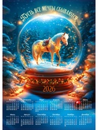 Календарь 2026 настенный «Снежный шар», А2 (комплект 20 шт) - фото 52746495