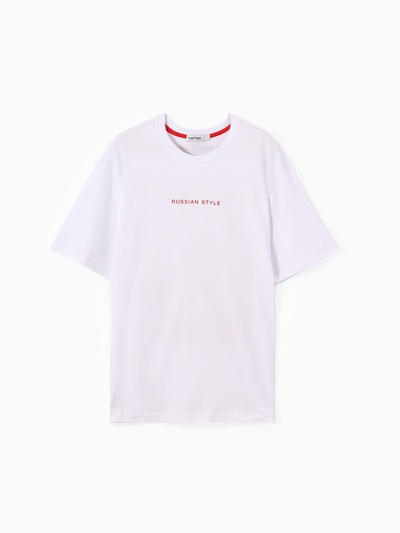 Футболка мужская KAFTAN Russian style, размер 46, белая