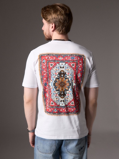 Футболка мужская KAFTAN Russian style, размер 46, белая