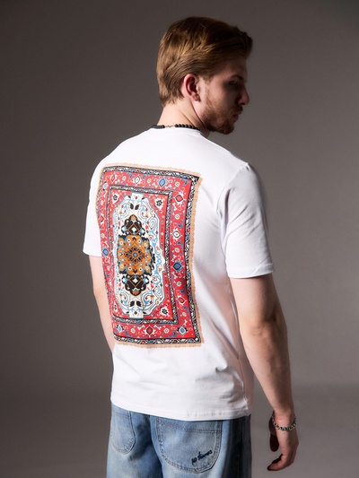 Футболка мужская KAFTAN Russian style, размер 52, белая