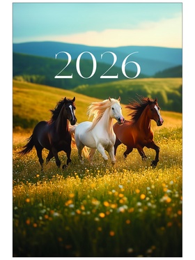 Календарь 2026 перекидной на ригеле А3 «Тройка лошадей» 10895573