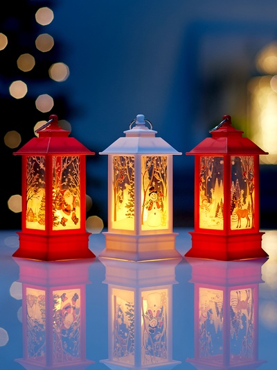 Набор светодиодных фигур «Яркие фонари», 3 шт., 13×5.5×5.5 см, от батареек 3хAG13, свечение тёплое белое