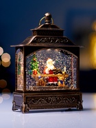 Фигура светодиодная «Дед Мороз» 5.5×14×19.5 см, от батареек 3хААА, музыка, USB, свечение тёплое белое - Фото 2